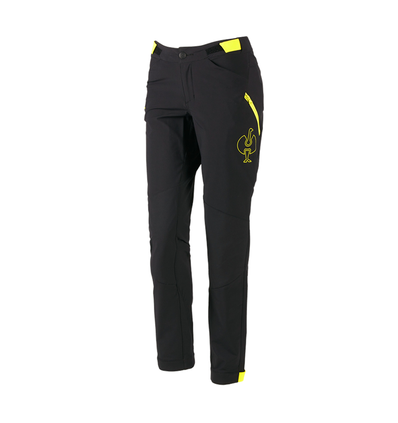 Odevy: Funkčné nohavice e.s.trail, dámske + čierna/acidová žltá 3