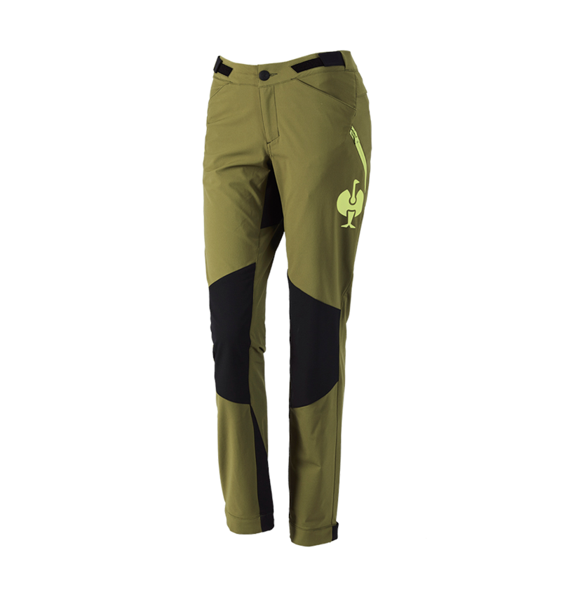 Pracovné nohavice: Funkčné nohavice e.s.trail, dámske + borievkovo zelená/limetkovo zelená 2