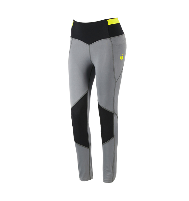 Pracovné nohavice: Racingové legíny e.s.trail, dámske + čadičovo sivá/acidová žltá 3