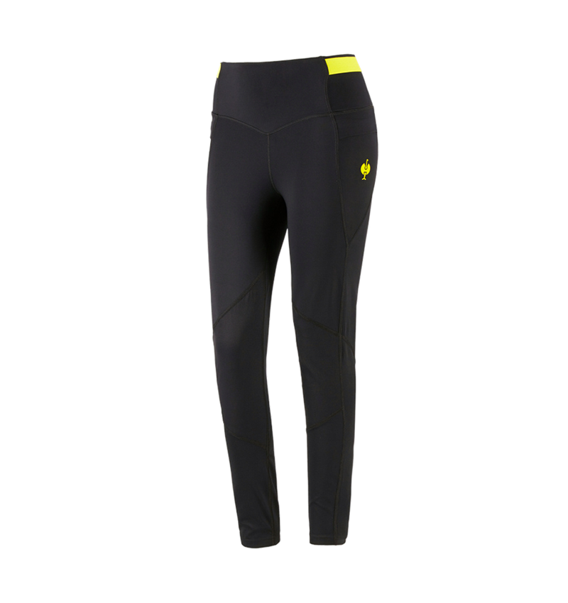 Pracovné nohavice: Racingové legíny e.s.trail, dámske + čierna/acidová žltá 4