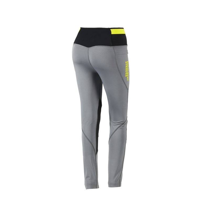 Pracovné nohavice: Racingové legíny e.s.trail, dámske + čadičovo sivá/acidová žltá 4
