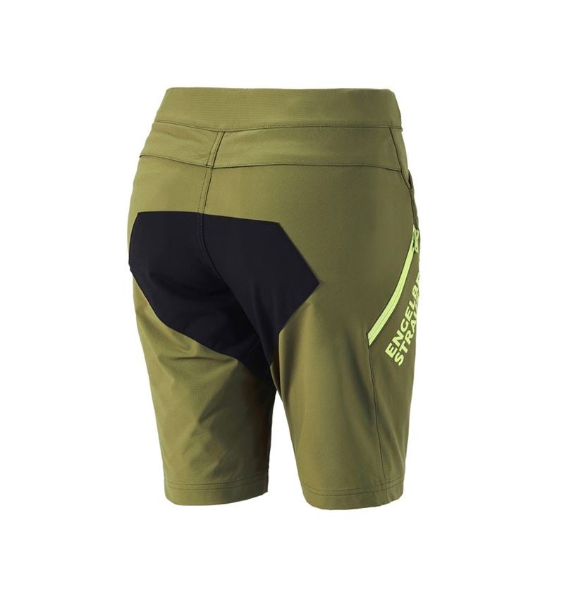 Pracovné nohavice: Funkčné šortky e.s.trail, dámske + borievkovo zelená/limetkovo zelená 3