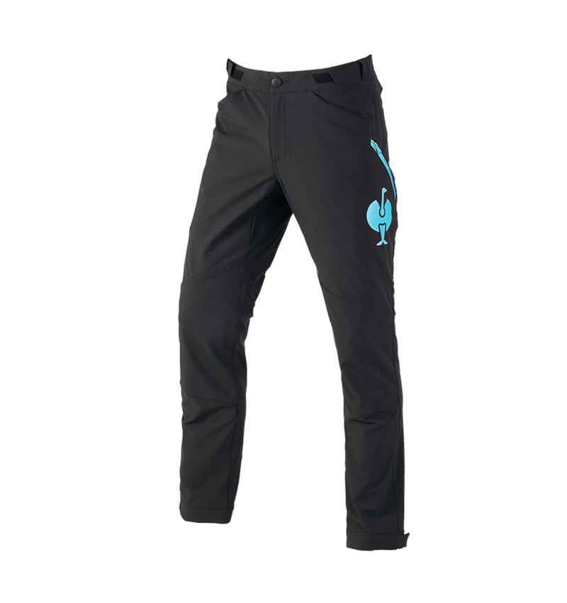 Pracovné nohavice: Funkčné nohavice e.s.trail + čierna/lapisovo tyrkysová 2