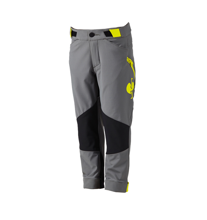 Nohavice: Funkčné nohavice e.s.trail, detské + čadičovo sivá/acidová žltá 3