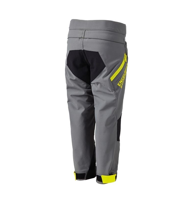 Nohavice: Funkčné nohavice e.s.trail, detské + čadičovo sivá/acidová žltá 4
