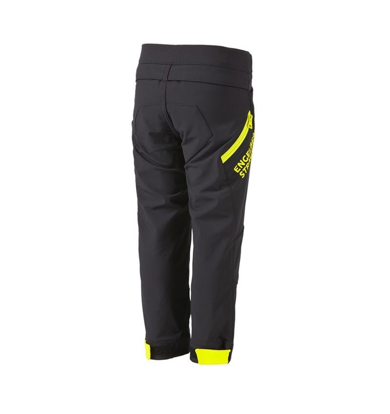 Nohavice: Funkčné nohavice e.s.trail, detské + čierna/acidová žltá 4