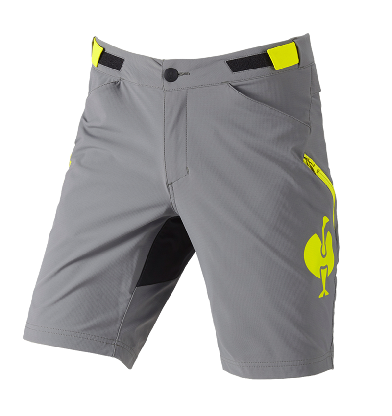 Pracovné nohavice: Funkčné šortky e.s.trail + čadičovo sivá/acidová žltá 3
