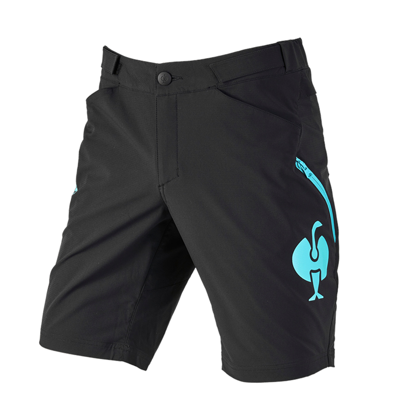 Pracovné nohavice: Funkčné šortky e.s.trail + čierna/lapisovo tyrkysová 2