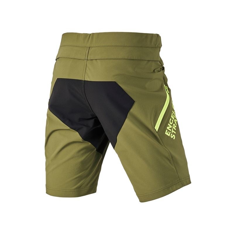 Pracovné nohavice: Funkčné šortky e.s.trail + borievkovo zelená/limetkovo zelená 3