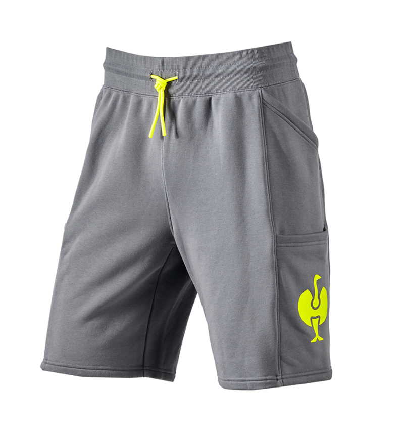 Pracovné nohavice: Teplákové šortky e.s.trail + čadičovo sivá/acidová žltá 2