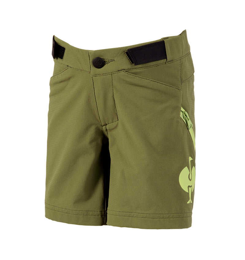 Šortky: Funkčné šortky e.s.trail, detské + borievkovo zelená/limetkovo zelená 2