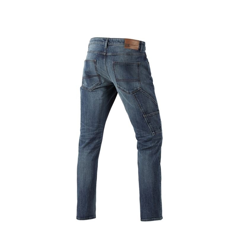 Pracovné nohavice: e.s.5-vreckové streč. džínsy vreckom na skl.meter + mediumwashed 2
