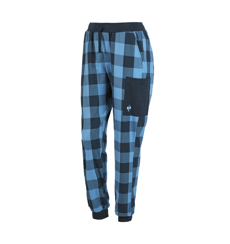 Doplnky: e.s. Pyžamové nohavice, dámske + tieňová modrá/jarná modrá 2