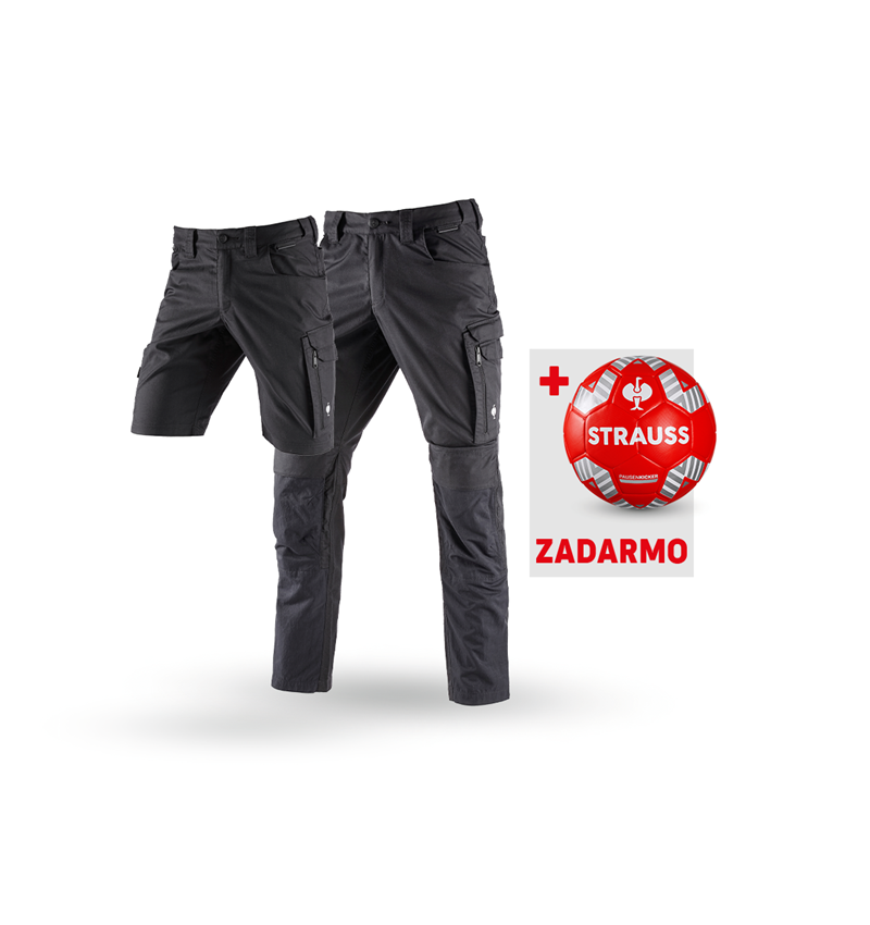 Oblečenie: SÚPRAVA:Nohavice e.s.concrete + šortky + lopta + čierna