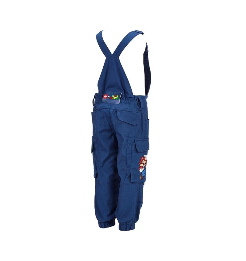 Nohavice: Super Mario nohavice s náprsenkou, detské + alkalická modrá 3