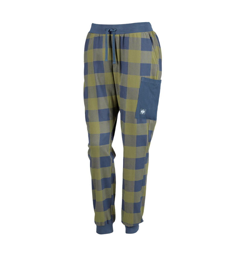 Doplnky: e.s. Pyžamové nohavice, dámske + horská zelená/oxidová modrá 2