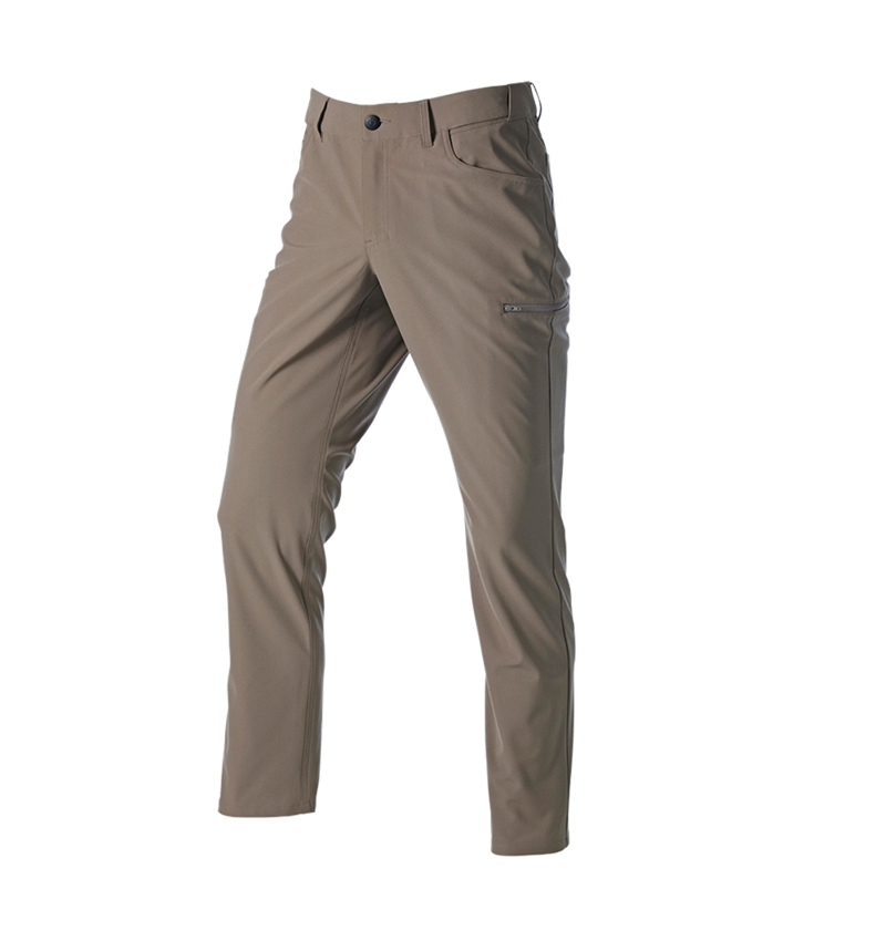 Pracovné nohavice: Pracovné 5-vreckové chino nohavice e.s.work&travel + umbra hnedá 4