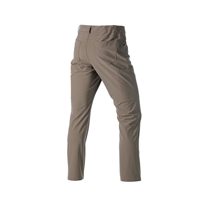 Pracovné nohavice: Pracovné 5-vreckové chino nohavice e.s.work&travel + umbra hnedá 5