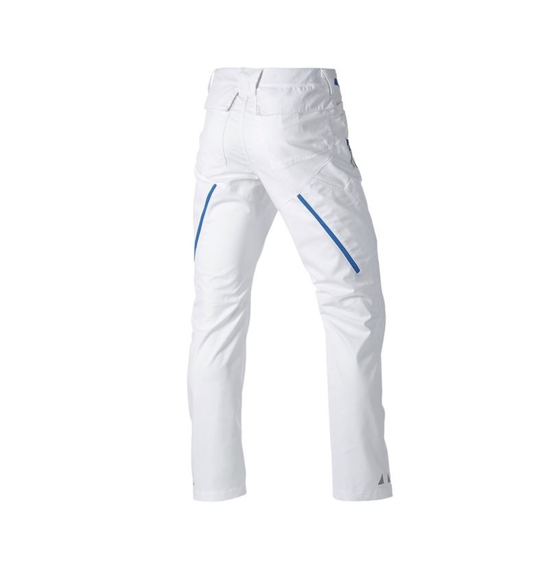 Pracovné nohavice: Nohavice s viacerými vreckami e.s.ambition + biela/enciánová modrá 8