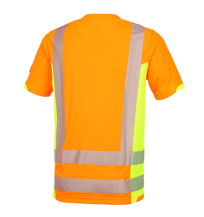 Tričká, pulóvre a košele: Reflexné ochranné funkčné tričko e.s.motion 2020 + výstražná oranžová/výstražná žltá 2