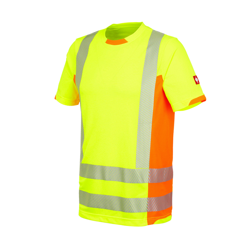 Tričká, pulóvre a košele: Reflexné ochranné funkčné tričko e.s.motion 2020 + výstražná žltá/výstražná oranžová 2