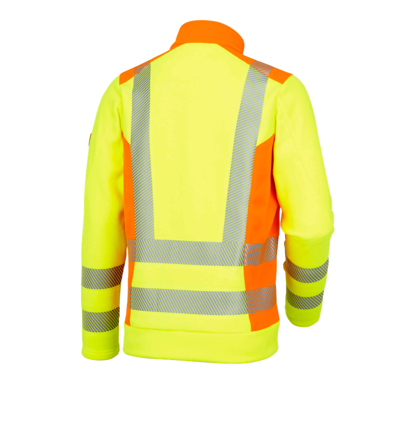 Tričká, pulóvre a košele: Reflexný ochranný flísový sveter e.s.motion 2020 + výstražná žltá/výstražná oranžová 3