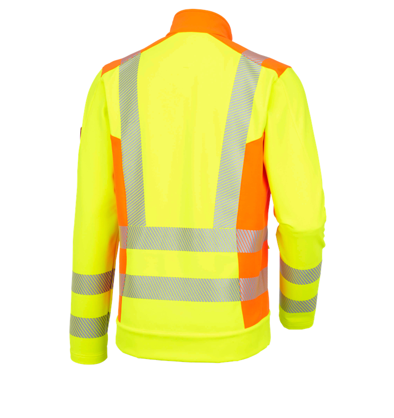 Pracovné bundy: Reflexná ochr. softsh.bunda softl. e.s.motion 2020 + výstražná žltá/výstražná oranžová 3