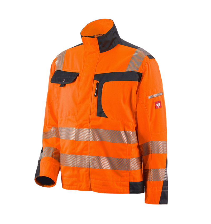 Pracovné bundy: Reflexná ochranná bunda e.s.motion + výstražná oranžová/antracitová 1