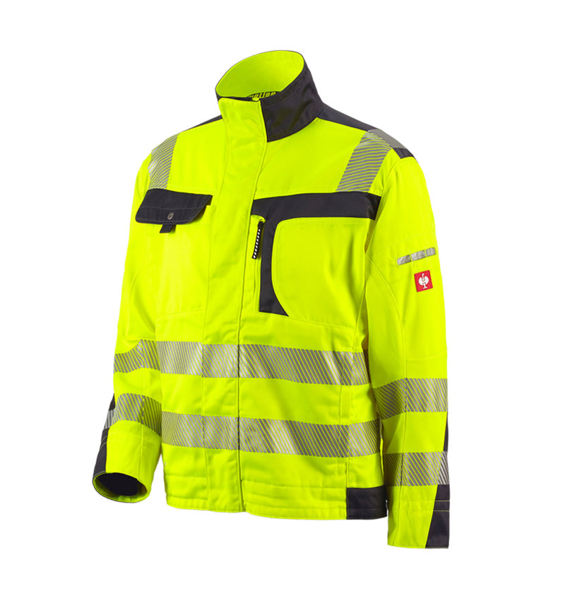 Pracovné bundy: Reflexná ochranná bunda e.s.motion + výstražná žltá/antracitová 1