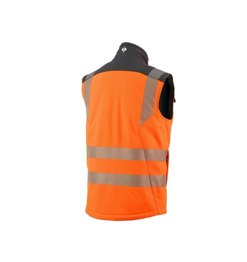Vesty: Reflexná ochranná softshellová vesta e.s.motion + výstražná oranžová/antracitová 1
