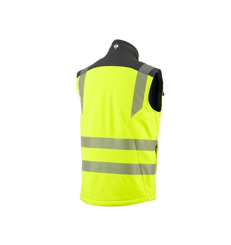 Vesty: Reflexná ochranná softshellová vesta e.s.motion + výstražná žltá/antracitová 2