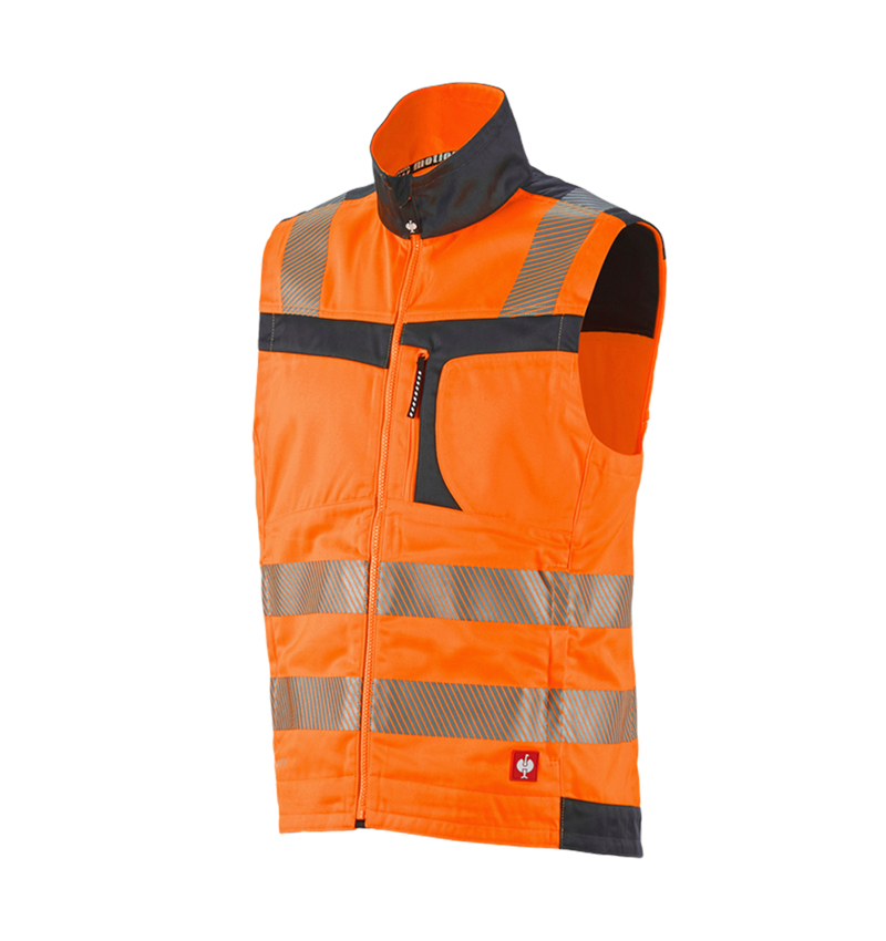 Vesty: Reflexná ochranná vesta e.s.motion + výstražná oranžová/antracitová 2