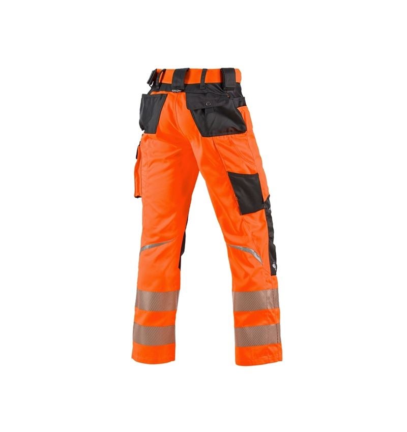Pracovné nohavice: Reflexné ochranné nohavice do pása e.s.motion + výstražná oranžová/antracitová 1