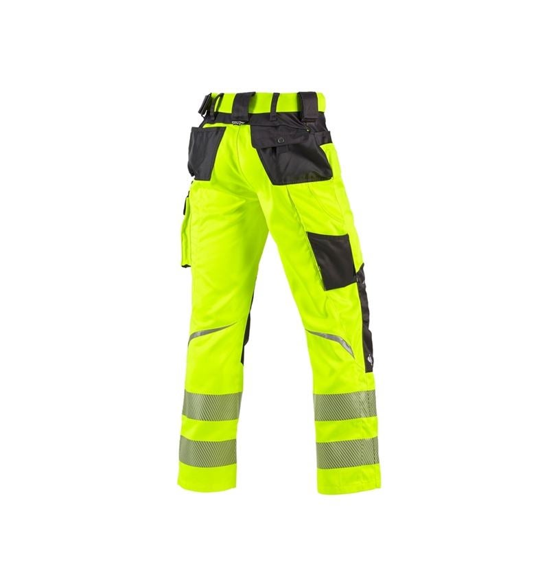 Pracovné nohavice: Reflexné ochranné nohavice do pása e.s.motion + výstražná žltá/antracitová 2