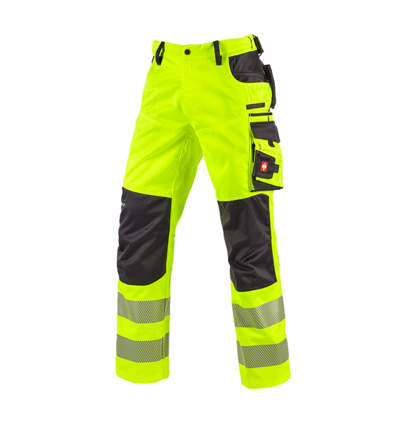 Pracovné nohavice: Reflexné ochranné nohavice do pása e.s.motion + výstražná žltá/antracitová 1