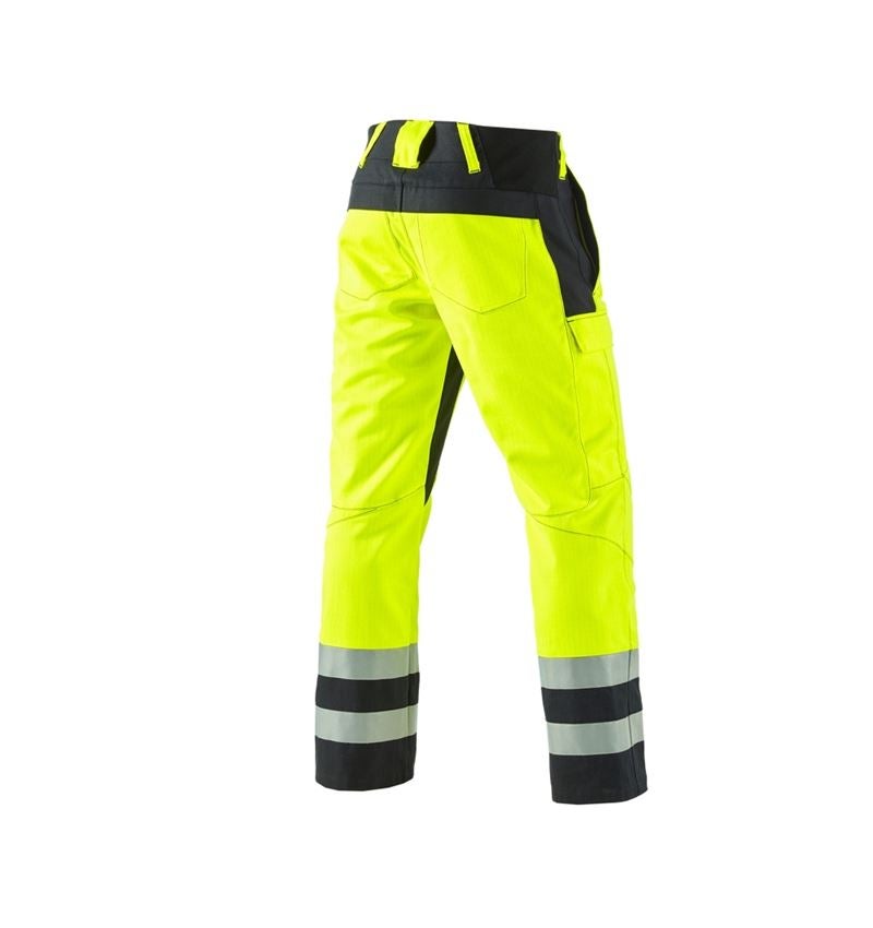 Pracovné nohavice: Nohavice do pása e.s. multinorm high vis + výstražná žltá/čierna 3