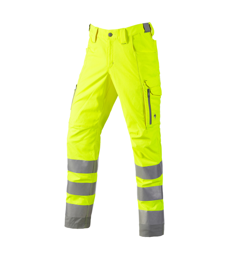 Pracovné nohavice: Výstražné cargo nohavice e.s.concrete + výstražná žltá/perlová sivá 2