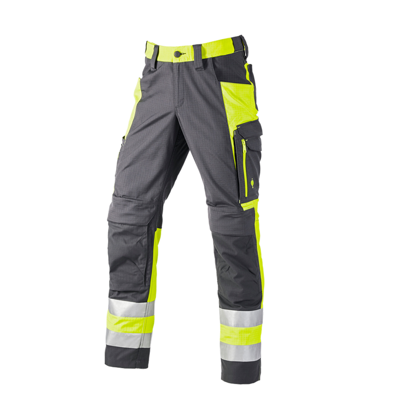 Témy: Výstražné nohavice e.s.concrete + antracitová/výstražná žltá 2