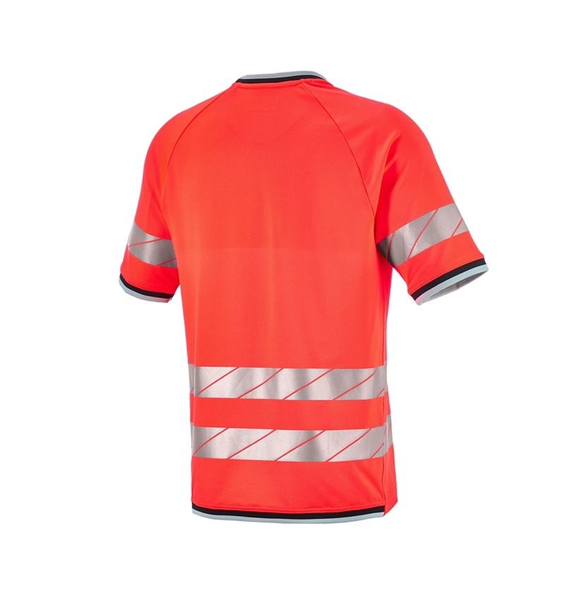 Tričká, pulóvre a košele: Reflexné ochranné funkčné tričko e.s.ambition + výstražná červená/čierna 7