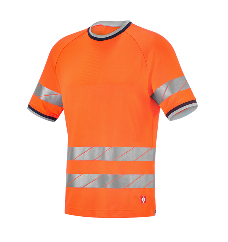 Tričká, pulóvre a košele: Reflexné ochranné funkčné tričko e.s.ambition + výstražná oranžová/tmavomodrá 8
