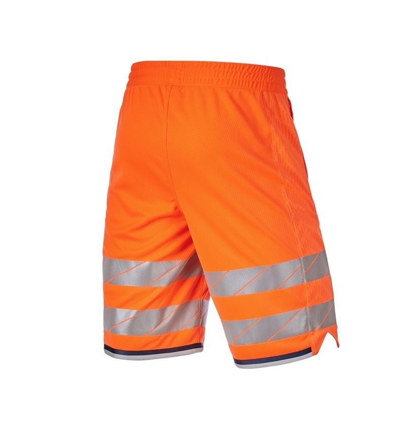 Pracovné nohavice: Reflexné funkčné šortky e.s.ambition + výstražná oranžová/tmavomodrá 6