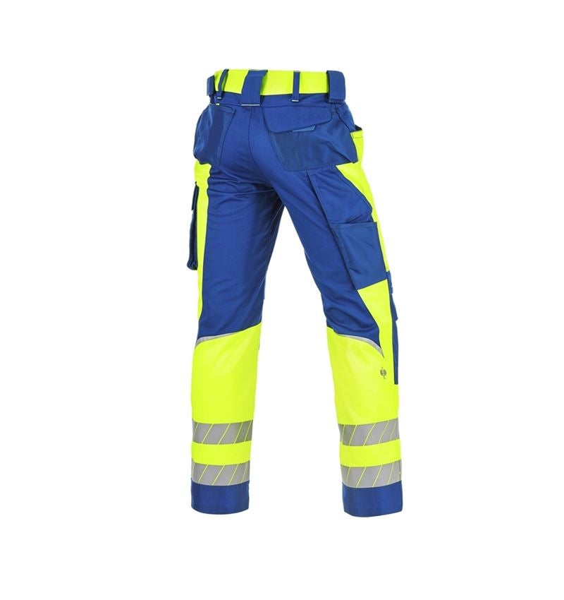 Pracovné nohavice: Reflexné ochranné nohavice do pása e.s.motion 24/7 + nevadzovo modrá/výstražná žltá 7