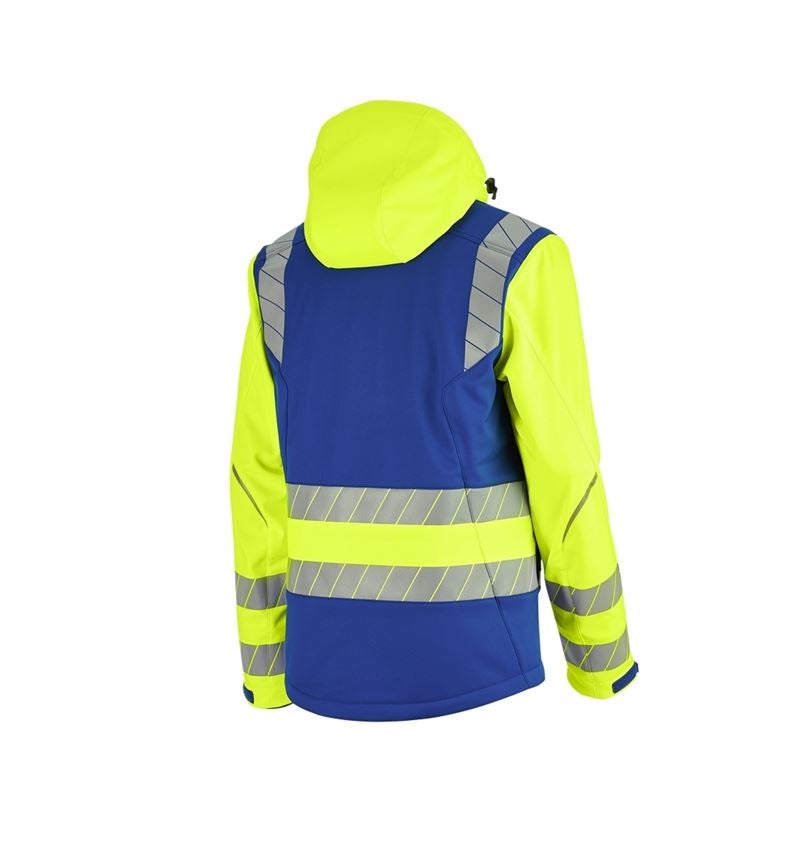 Odevy: Reflexná zimná softshellová bunda e.s.motion 24/7 + nevadzovo modrá/výstražná žltá 4