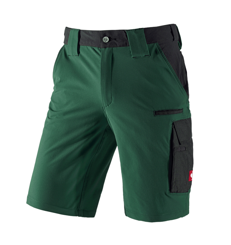 Pracovné nohavice: Funkčné šortky e.s.dynashield + zelená/čierna 2
