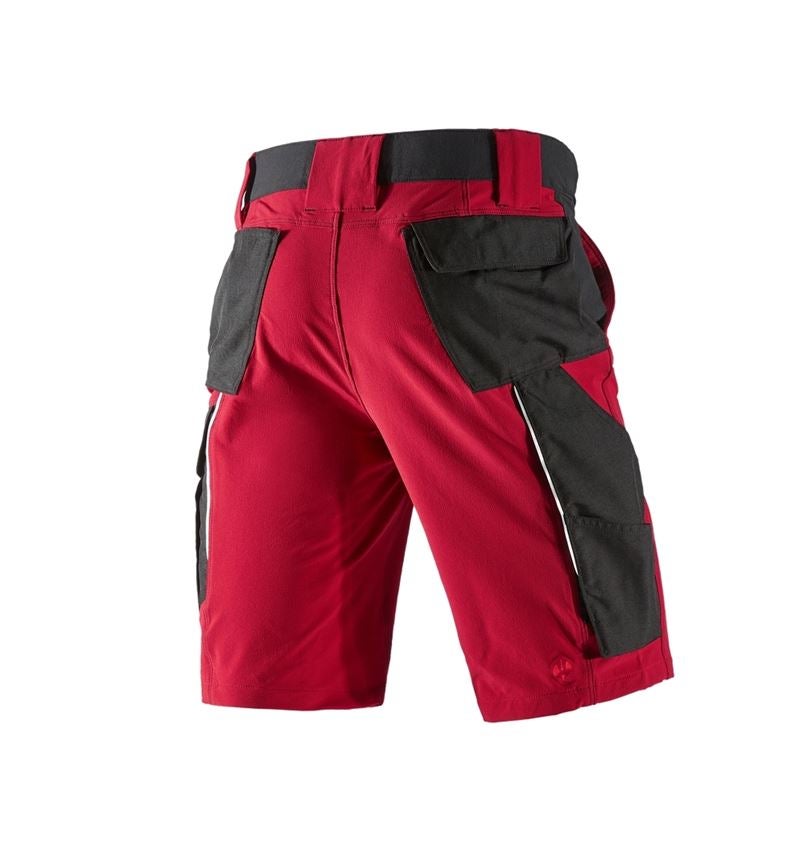 Pracovné nohavice: Funkčné šortky e.s.dynashield + ohnivá červená/čierna 3