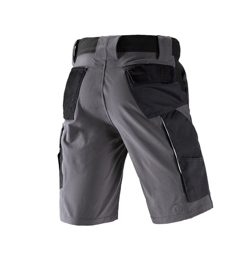Pracovné nohavice: Funkčné šortky e.s.dynashield + cementová/čierna 1