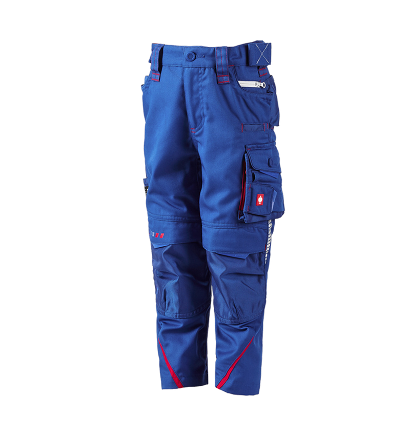 Nohavice: Nohavice do pása e.s.motion 2020, detské + nevadzovo modrá/ohnivá červená 2