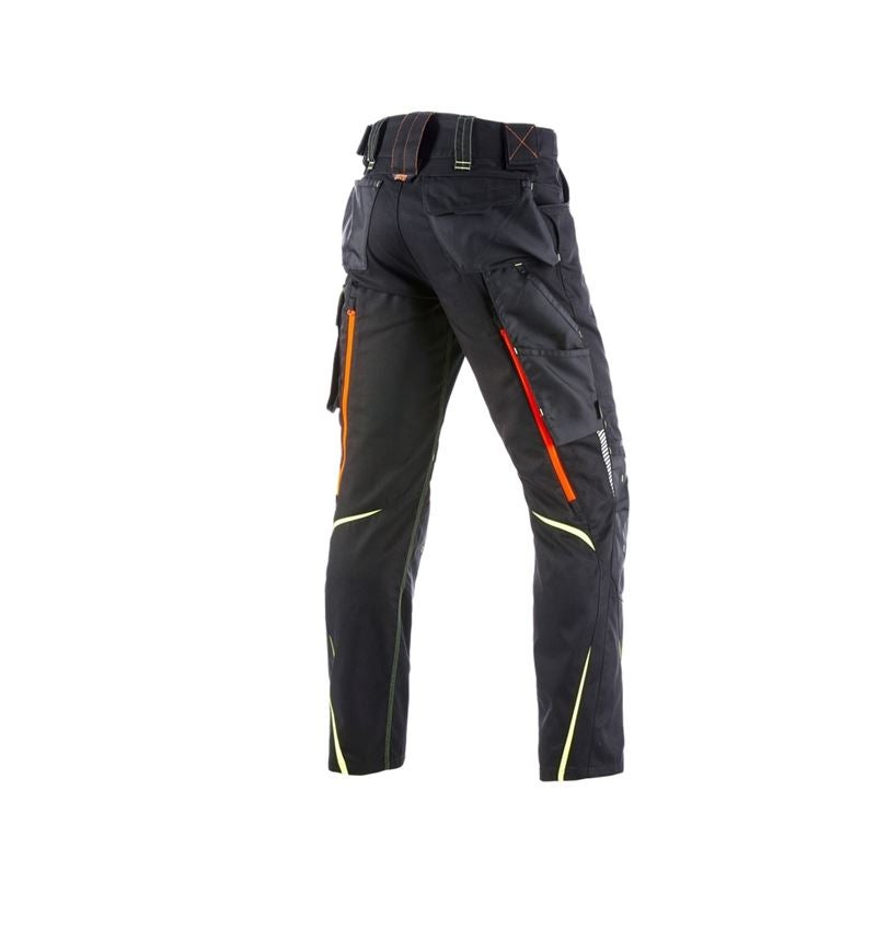 Pracovné nohavice: Nohavice do pása e.s.motion 2020 + čierna/výstražná žltá/výstražná oranžová 3