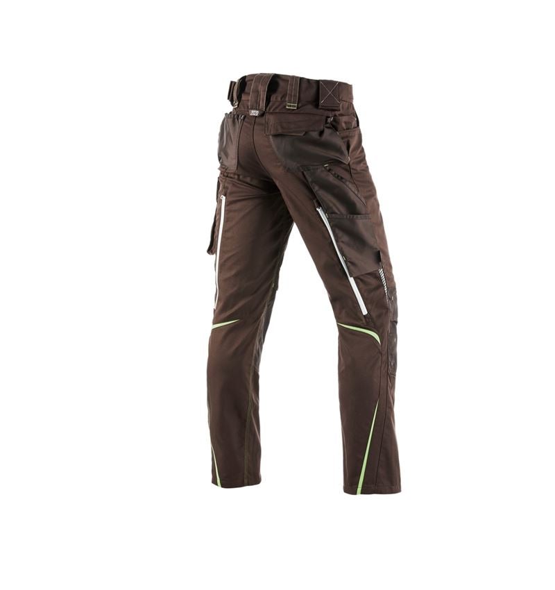 Pracovné nohavice: Nohavice do pása e.s.motion 2020 + gaštanová/morská zelená 3