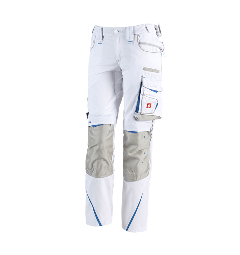 Pracovné nohavice: Dámske nohavice e.s.motion 2020 + biela/enciánová modrá 2